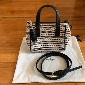 Kate Spade small tweed and leather handbag.
